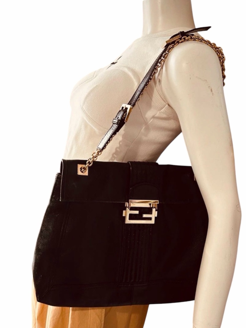 FENDI LEATHER BAGUETTE VINTAGE - Picture 3 of 7